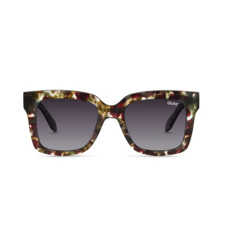 Quay Australia Icy Sunglasses Square Green Tortoise Smoke  display picture 2