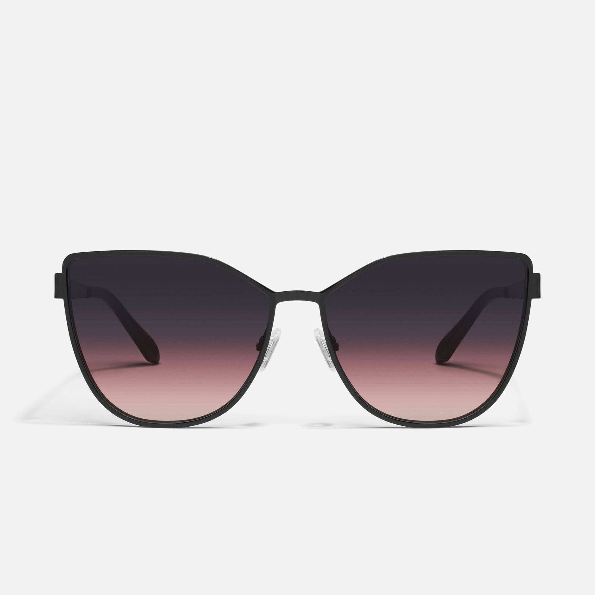 Quay Australia In Pursuit Cat Eye Sunglasses, Black/Black Plum Pink