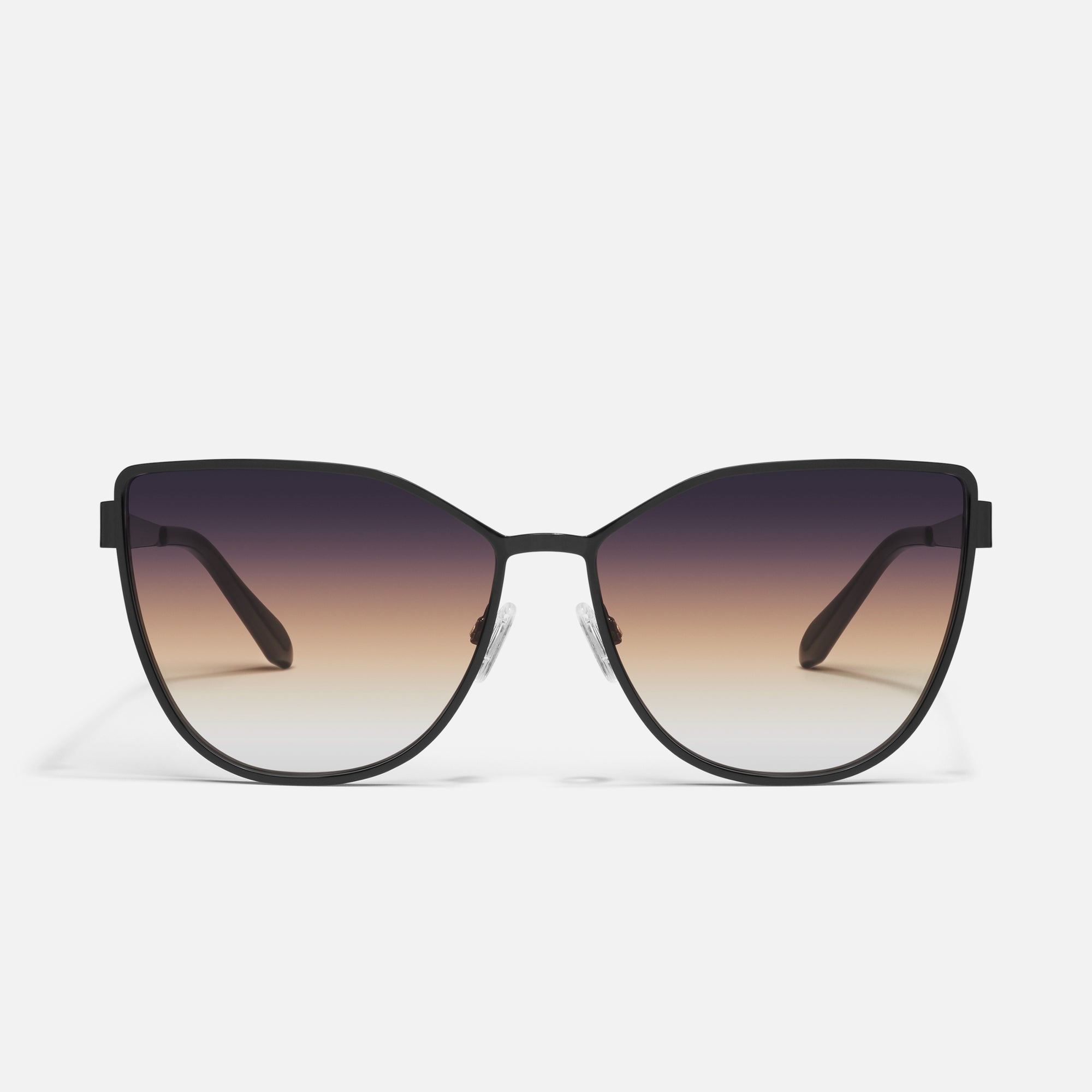 Quay Australia In Pursuit Cat Eye Sunglasses, Black/Dusk Poppy
