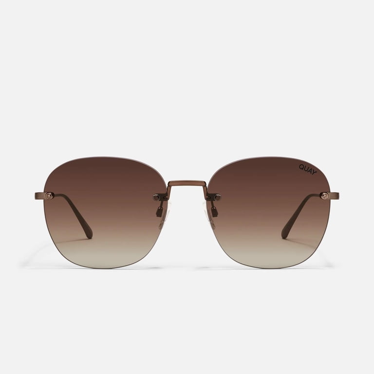 Quay Australia Jezabell Rimless Sunglasses Chocolate Brown  display picture 1