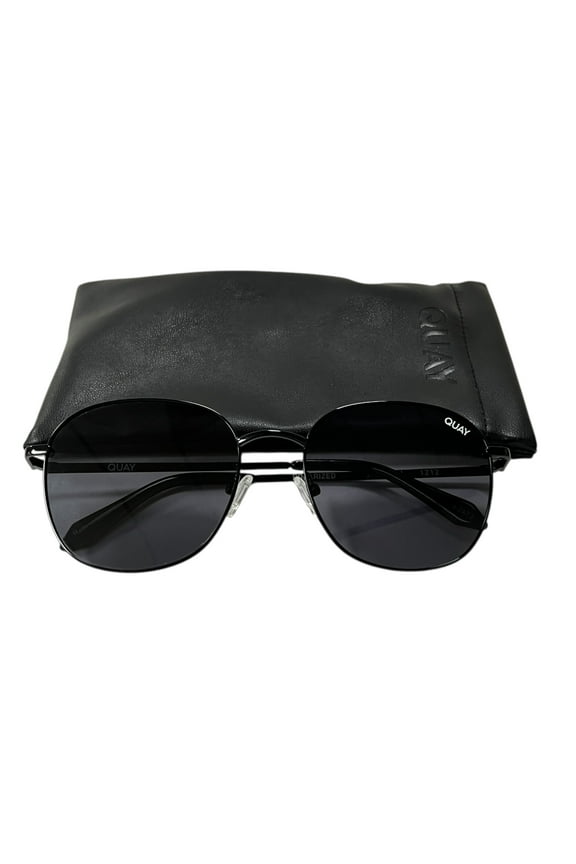 Australia Jezabell Round Sunglasses Black Smoke Polarized