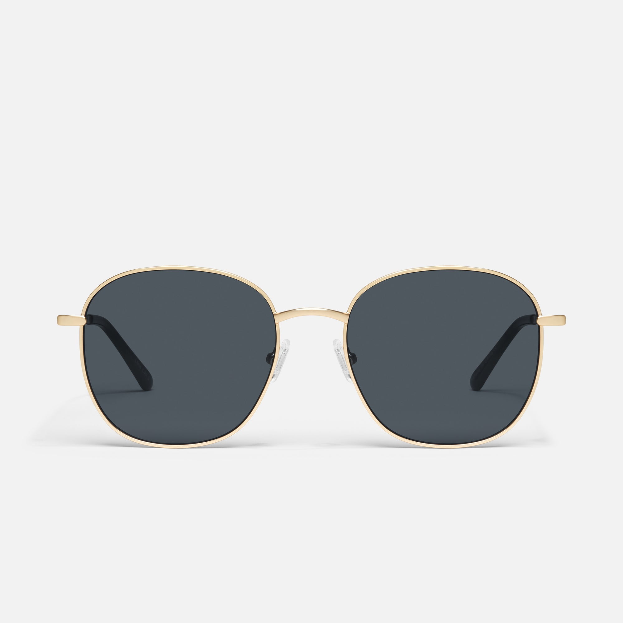 Quay Australia Jezabell Round Sunglasses, Gold/Smoke Polarized