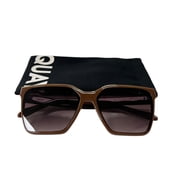 Quay Australia Level Up Square Sunglasses Chocolate Gradient Brown 51MM