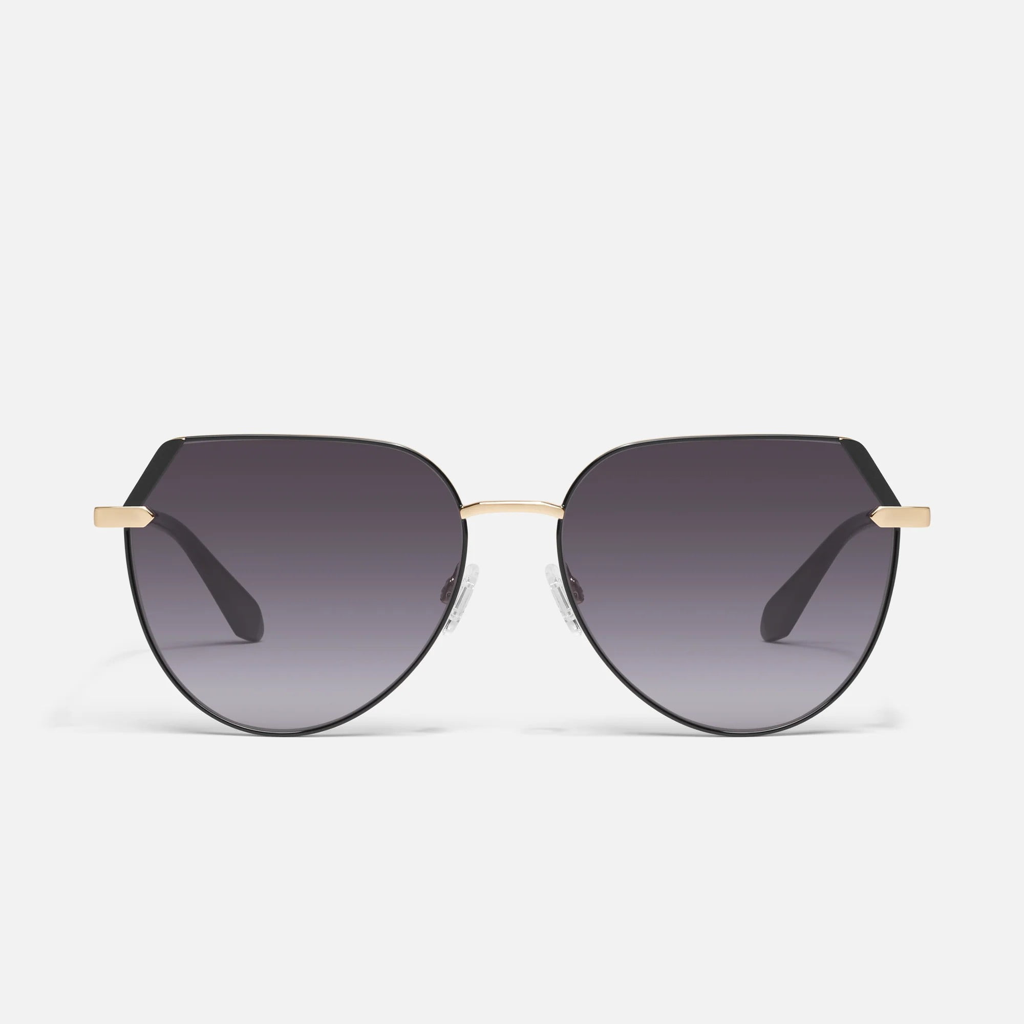 Quay Australia Main Character Sunglasses Gold Smoke Polarized