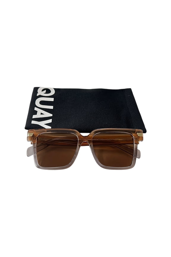 Australia My Type Square Sunglasses Tan Clear Brown 46MM