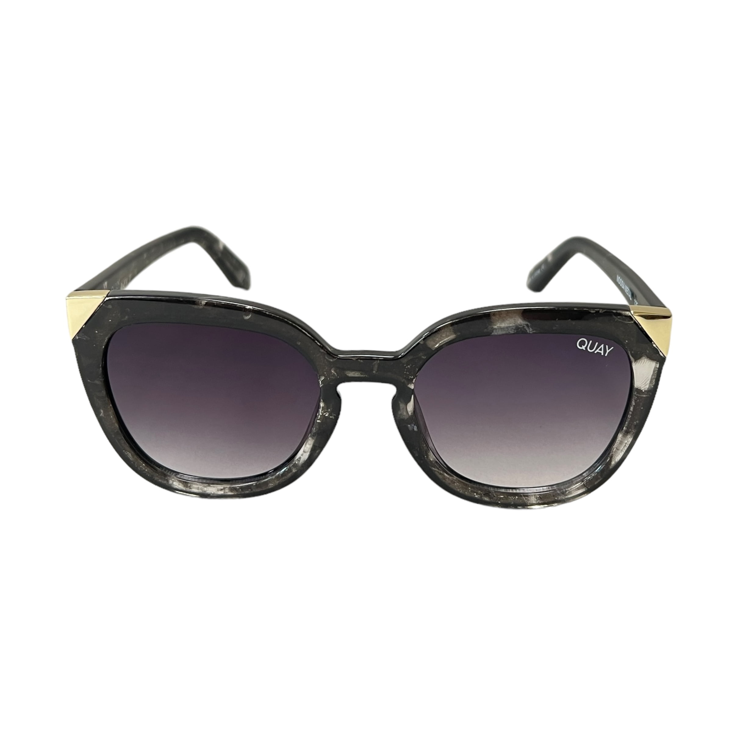 Quay Australia Noosa Metal Sunglasses Black Tortoise Smoke