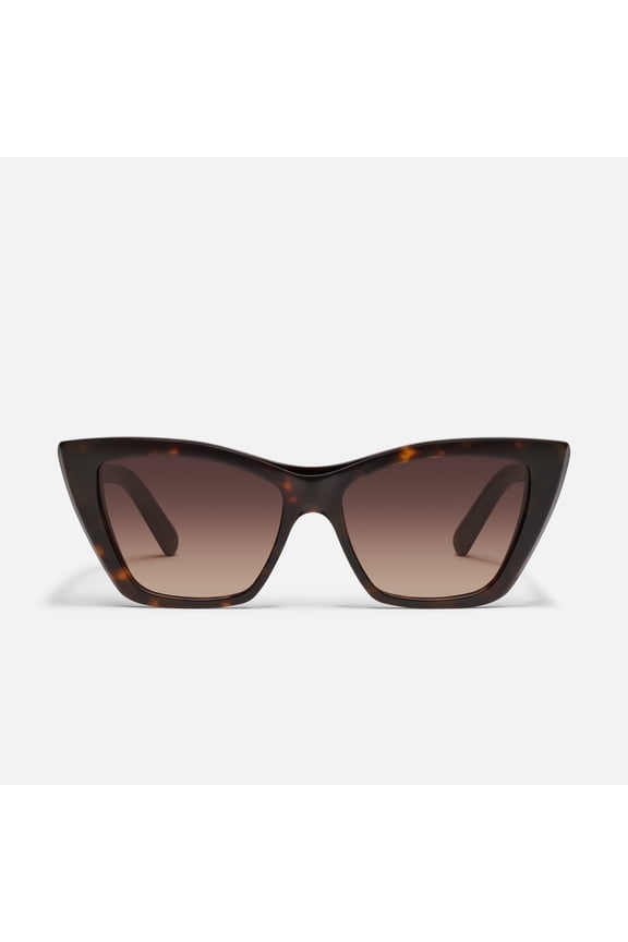Australia Set In Stone Cat Eye Sunglasses, Dark Tort/Dark Fawn