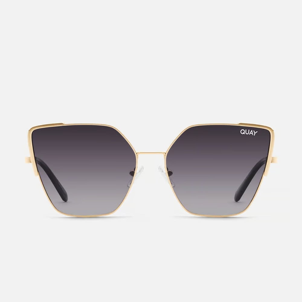 Quay Australia Act Natural Sunglasses Black Gold Oversized Square QUAY Act Natural 55mm Gradient Square Sunglasses | Nordstrom main image 4