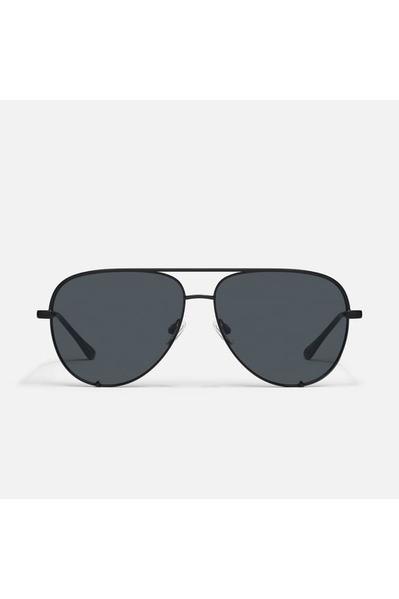 Australia High Key Aviator Sunglasses, Black/Smoke