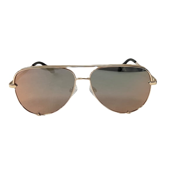 Quay Australia High Key Aviator Sunglasses Gold Polarized