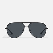 Quay Australia High Key Mini Aviator Sunglasses, Black/Smoke