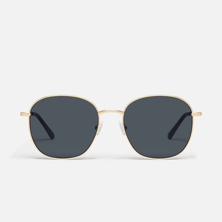 Quay Australia Jezabell Aviator Sunglasses, Gold/Smoke