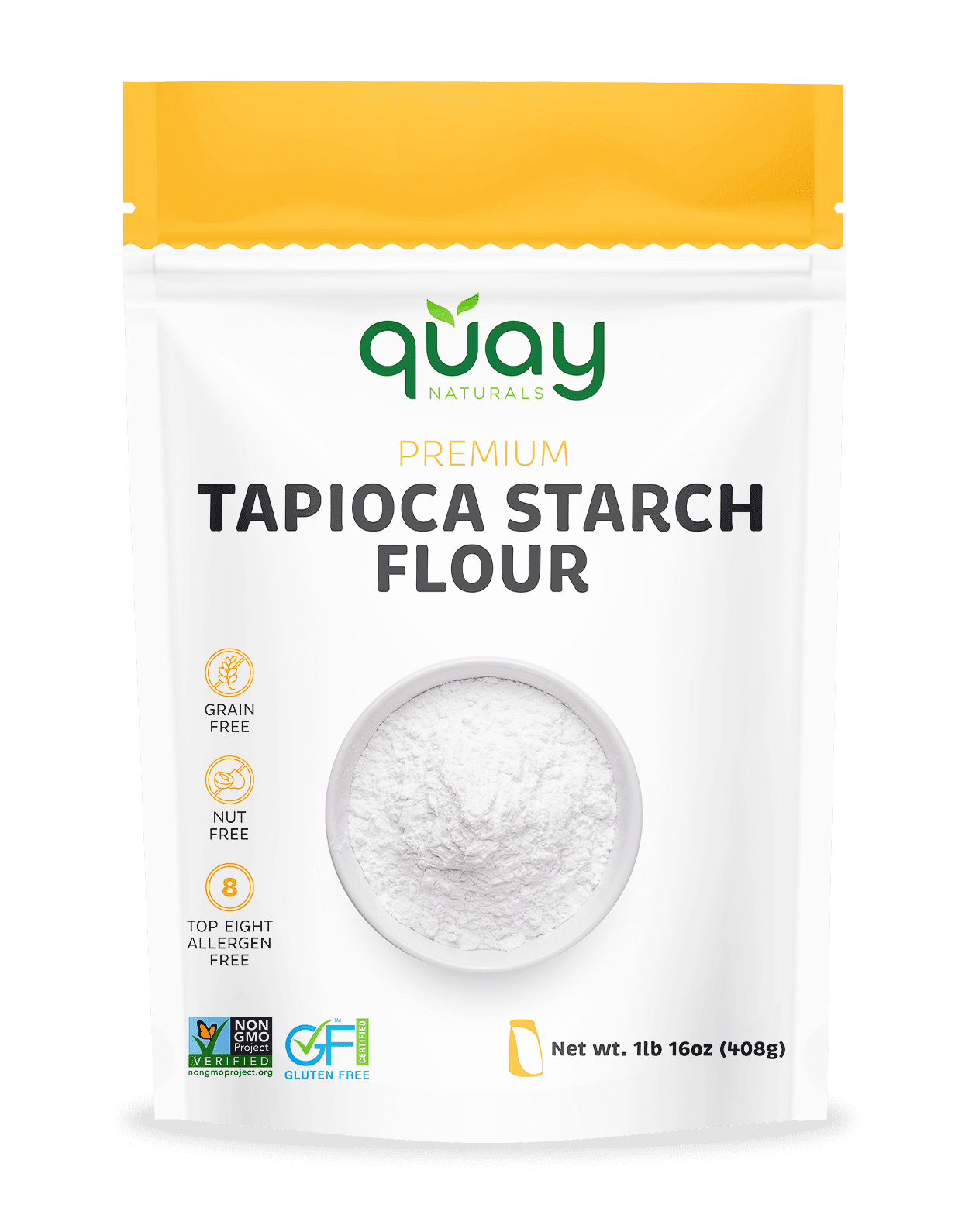 Quay Naturals Tapioca Flour (Tapioca Starch Flour), 1 Pound Gluten
