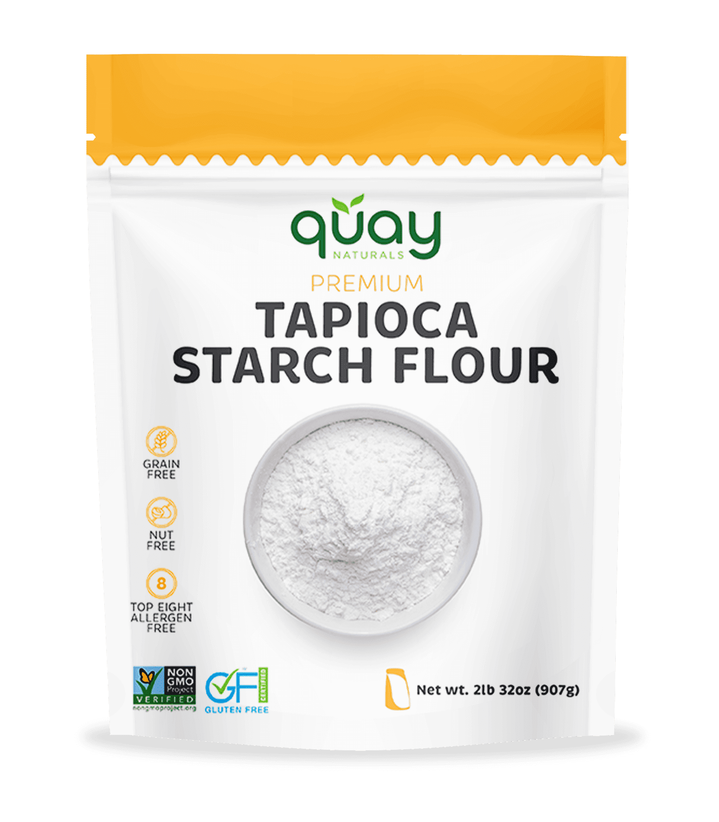 Quay Naturals Tapioca Flour (Tapioca Starch Flour), 2 lbs Gluten Free