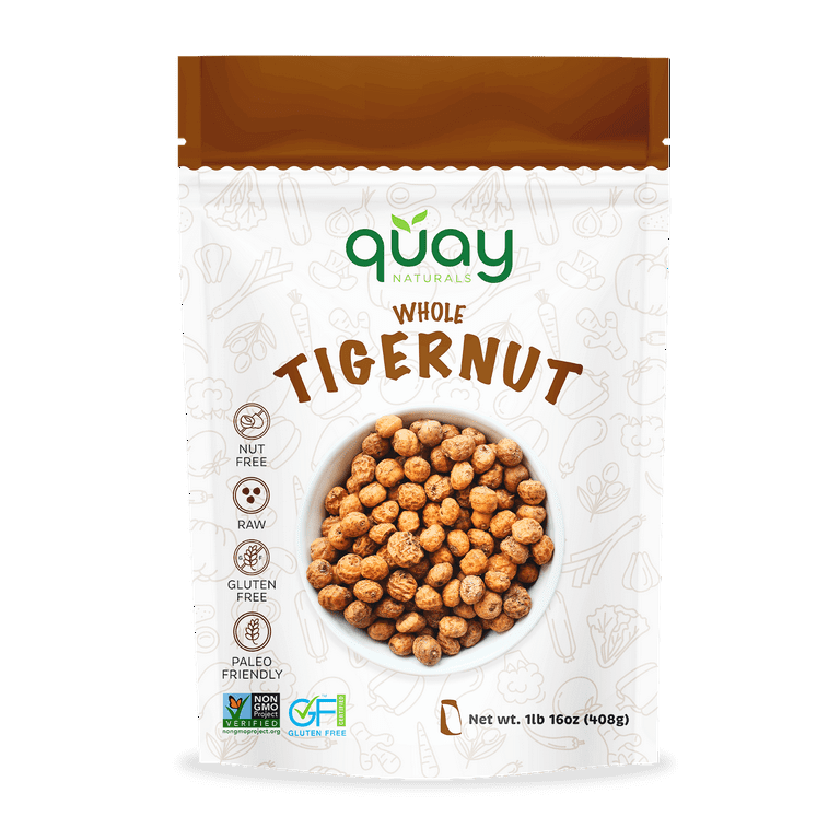 Quay Naturals Tiger Nuts, 1 Pound | Tigernuts for Snack, Baking, Smoothies,  Yogurt & Salad | Chufa Nuts - High Fiber, Gluten Free & Keto Friendly 