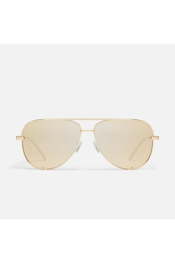Australia High Key Aviator Sunglasses, Gold/Gold Polarized