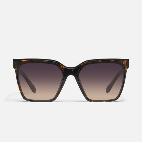 Quay Australia Level Up Square Sunglasses, Tort Gold/Smoke Taupe (Polarized)