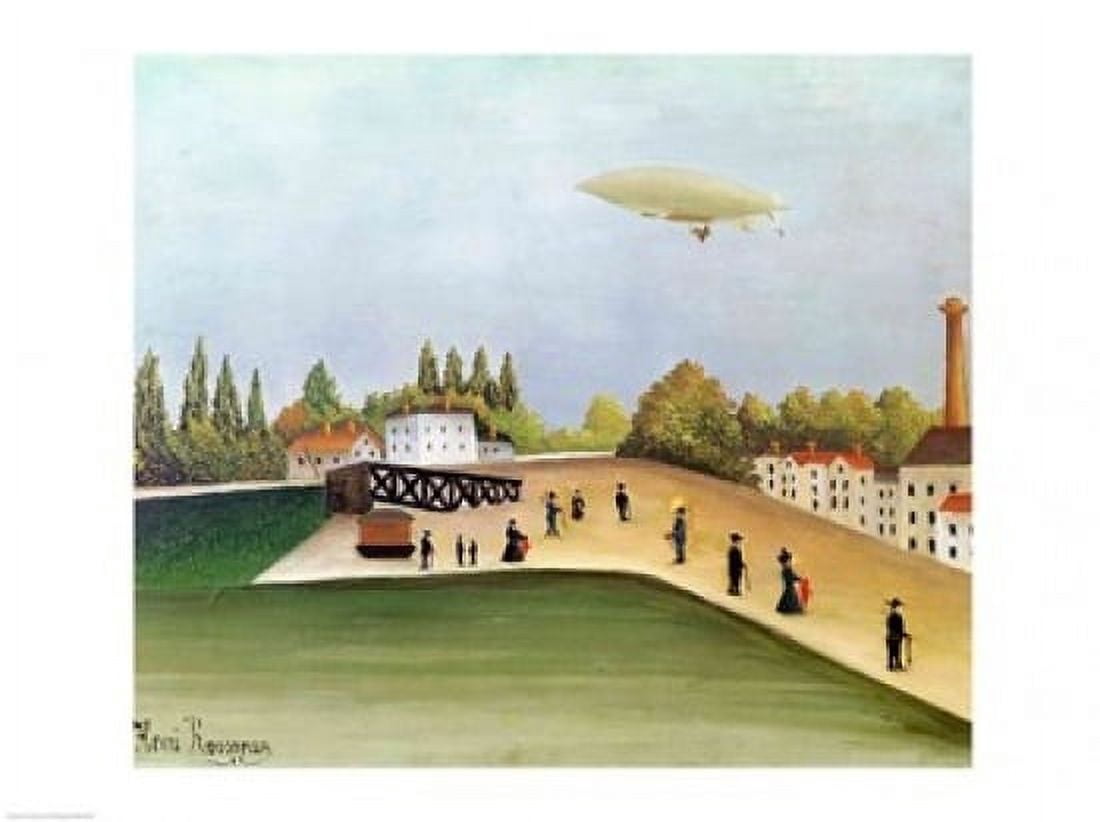 Quay at Ivry Canvas Art - Henri Rousseau (36 x 24)