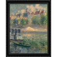 thumbnail image 1 of Quay of the Hotel Deville in Paris 28x34 Large Black Ornate Wood Framed Canvas Art by Gustave Loiseau, 1 of 2