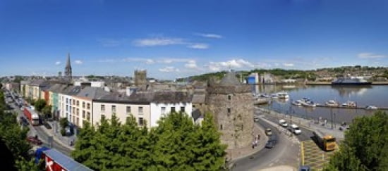 Quayside Reginalds Tower River Suir Waterford City County Waterford Republic of Ireland Canvas Art - Panoramic Images (30 x 14)