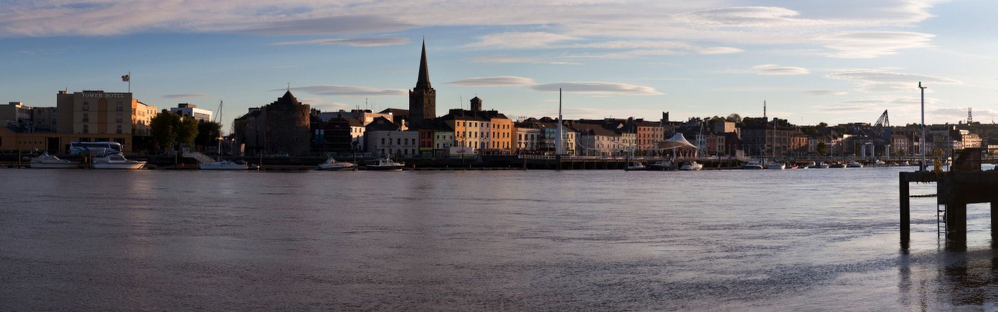 Quayside Reginalds Tower River Suir Waterford City County Waterford Republic of Ireland Canvas Art - Panoramic Images (36 x 12)