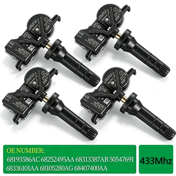 Quayub 4PCS 68105280AF TIRE PRESSURE SENSOR TPMS For Jeep Renegade Dodge Dart Chrysler