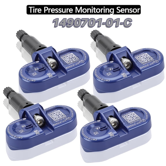 Quayub 4PCS for Tesla Model 3/S/X/Y TPMS Sensors OEM Fit, Accurate Tire Pressure & Temperature, Prevent Blowouts