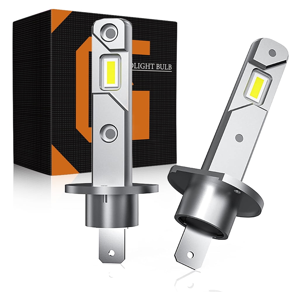 H1 LED High Beam Headlight Bulbs Conversion Kit Fanless White 6000K Super Bright