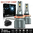 thumbnail image 1 of Quayub H11 LED Headlight Bulbs 20000lm Per Set 6000K Cool White Bright H8 H9 H11 Headlight Bulb, Pack of 2, 1 of 12