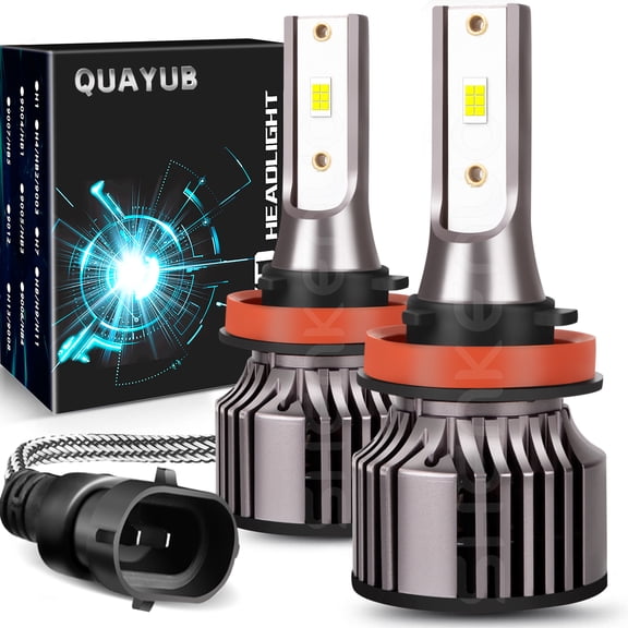 Quayub H8 H9 H11 LED Headlight Bulbs H11 LED Bulbs 60W 40000LM 6000K | 2 Bulbs