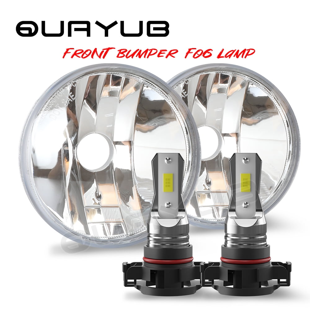 Quayub LED Fog Lights Kit for 2007-2012 Ford Escape - 6000K Xenon White, IP67 Waterproof, DOT Certified, Plug and Play (2-Pack)