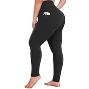 Plus Size Leggings for Women-Stretchy X-Large-4X Tummy Control High Waist Spandex Workout Black Yoga Pants