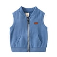 thumbnail image 1 of Qudderr 2-7T Little Boys Cotton Vest for Kids Baby Cute Cartoon Zipper Waistcoat Toddler Sleeveless Jacket Outerwear for Spring Fall, 1 of 9