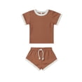 thumbnail image 1 of Qudderr 3-24 Months Girls Boys T-Shirt Shorts Set 2PCS,Infant Baby Summer Stripe Tees Tops Shorts Outfits for for Toddler Size, 1 of 7