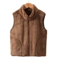 thumbnail image 1 of Qudderr 5-15T Boys Girls Warm Vest Fleece Sleeveless Jacket for Toddler Kids Fall Winter Padded Zipper Waistcoat for Youth, 1 of 9