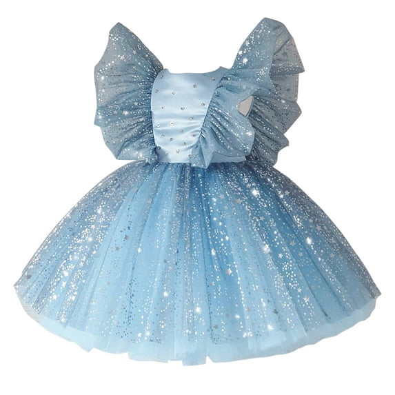 Qudderr 6M-4T Flower Girls Tutu Dress Toddler Party Formal Dress Wedding Tulle Dresses Party Gown for Kids