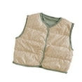 thumbnail image 1 of Qudderr Baby Kids Boys Girls V-Neck Floral Vest Buttons down Sleeveless Jacket for 2-7 Years Fall Winte Puffer Waistcoat, 1 of 8