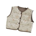 thumbnail image 1 of Qudderr Baby Kids Boys Girls V-Neck Floral Vest Buttons down Sleeveless Jacket for 2-7 Years Fall Winte Puffer Waistcoat, 1 of 8