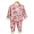 thumbnail image 1 of Chenyin Baby Kids Girls Boys Fleece Lined Thermal Underwear Set Fall Winter Warm Long Johns Top Bottom Fall Coat and Fall Pants Toddler 2PCS Outfits 1-12 Years Old, 1 of 9