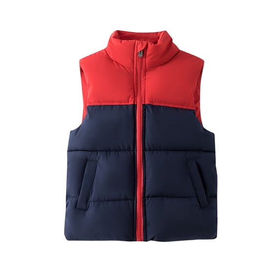 Qudderr Baby Kids down Puffer Cotton Vest for Boys Girls Padded Water-Resistant Winter Sleeveless Jacket 3-12 Years Full-Zip Fall Warm Waistcoat Coats