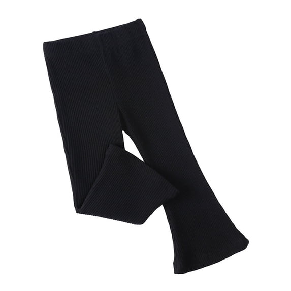 Qudderr Baby Kids Spring Autumn Flare Leggings Pants Toddler Cotton Flare Pantsfor Girls Elastic Waist Bell Bottom Casual Trousers for 1-9 Years