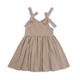 thumbnail image 1 of Qudderr Baby Toddler Girls Halter Dress Sleeveless Summer Princess Dresses Cotton Casual Swing Twirly Beach Sundress for Kids Size 6M-6Y, 1 of 9