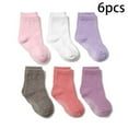 thumbnail image 1 of Qudderr Boys Girls Non Slip Socks for Baby Kids Ankle Socks 6 Pack Toddler Cotton Socks,Infant Cute Socks 0-7 Years, 1 of 9