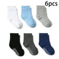 thumbnail image 1 of Qudderr Boys Girls Non Slip Socks for Baby Kids Ankle Socks 6 Pack Toddler Cotton Socks,Infant Cute Socks 0-7 Years, 1 of 9
