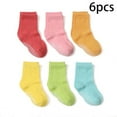 thumbnail image 1 of Qudderr Boys Girls Non Slip Socks for Baby Kids Ankle Socks 6 Pack Toddler Cotton Socks,Infant Cute Socks 0-7 Years, 1 of 9