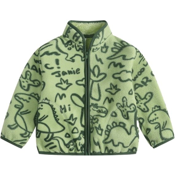 Qudderr Kids Baby Boy's Girl's Fleece Lined Jacket Spring Fall Winter Warm Coat with Hooded Toddle Padded Zipper Coats for Boys Girls 9M - 7T