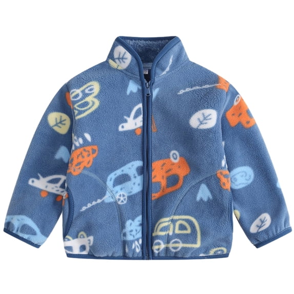 Qudderr Kids Baby Boy's Girl's Fleece Lined Jacket Spring Fall Winter Warm Coat with Hooded Toddle Padded Zipper Coats for Boys Girls 9M - 7T
