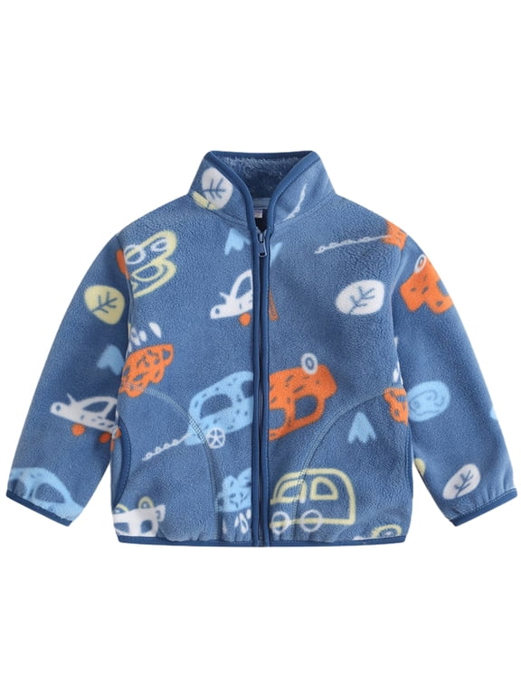 Kids Baby Boy's Girl's Fleece Lined Jacket Spring Fall Winter Warm Coat with Hooded Toddle Padded Zipper Coats for Boys Girls 9M - 7T