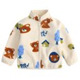 thumbnail image 1 of Qudderr Kids Baby Boy's Girl's Fleece Lined Jacket Spring Fall Winter Warm Coat with Hooded Toddle Padded Zipper Coats for Boys Girls 9M - 7T, 1 of 9