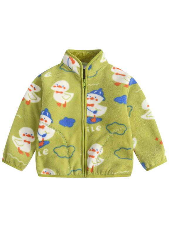 Kids Baby Boy's Girl's Fleece Lined Jacket Spring Fall Winter Warm Coat with Hooded Toddle Padded Zipper Coats for Boys Girls 9M - 7T